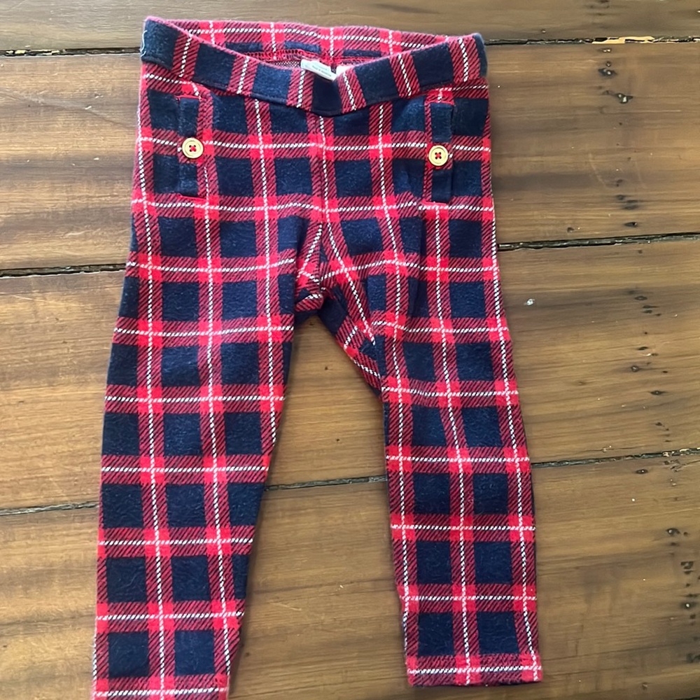 Janie and Jack red and blue plaid pants